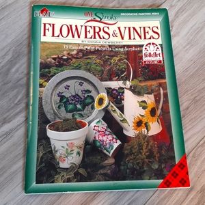 💫3/$18💫 Donna Dewberry One Stroke Flowers & Vines instructional art book!